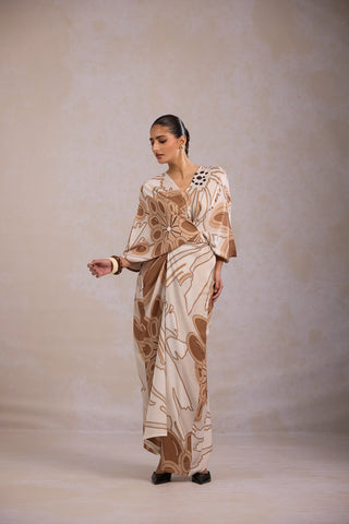 Sehhar Kaftan Dress - Beige