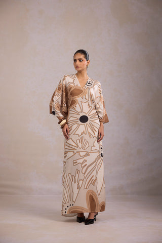Sehhar Kaftan Dress - Beige