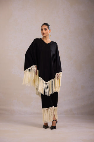 Black Fluid Crepe Co-ord Set