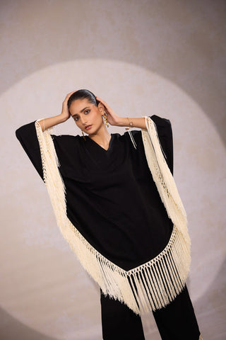 Black Fluid Crepe Co-ord Set