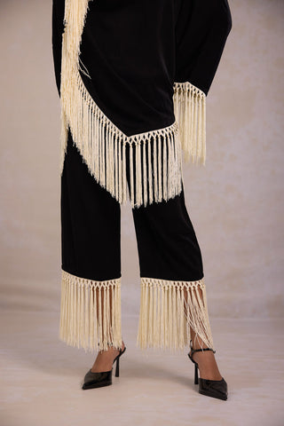 Black Fluid Crepe Co-ord Set