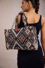 Woven Jacquard Tote Bag - Multicolor