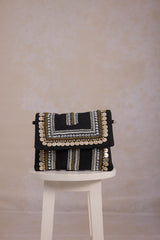 Boho Clutch Bag - Silver