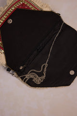 Boho Beaded Clutch Bag - Red