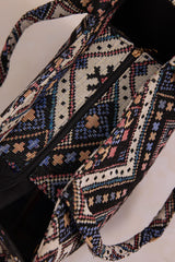 Woven Jacquard Tote Bag - Multicolor