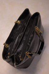 Leather Tote Bag - Black