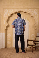 Indigo Block Print Shirt
