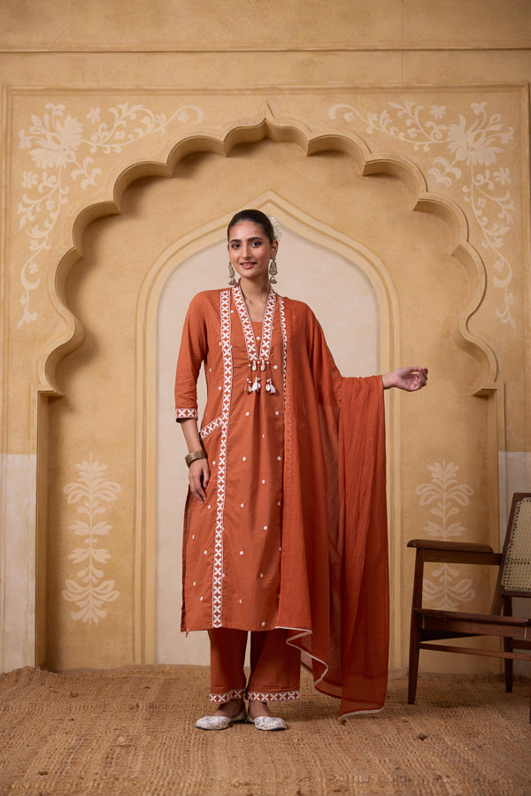 Kesar Embroidered Suit Set