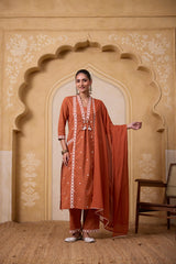 Kesar Embroidered Suit Set