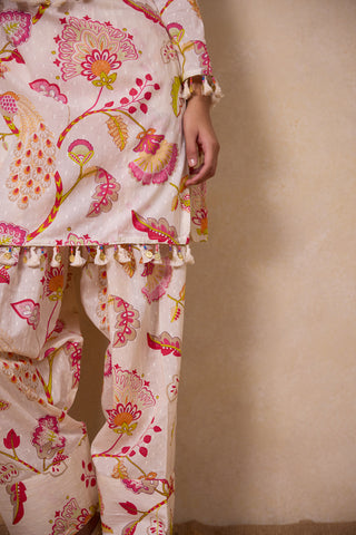 Pink Boho Ethnic Farshi set