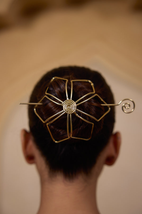 Hair Bun Clip - Flower