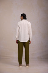 Relaxed Fit Linen Shirt - White