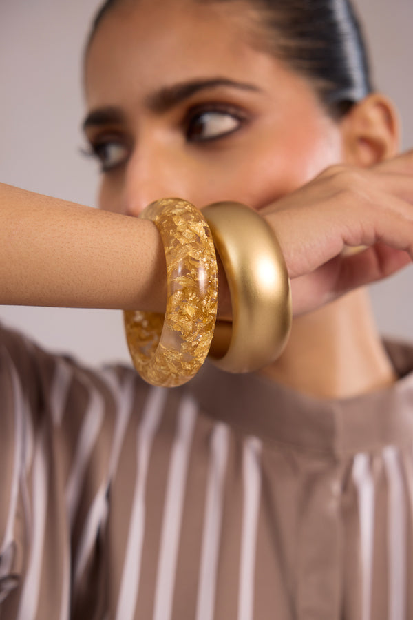 Acrylic Bangles - Gold
