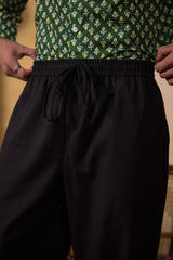Relaxed Fit Trousers - Black