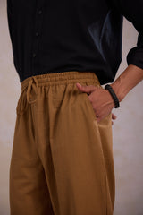 Relaxed Fit Trousers - Mustard