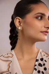 Spiral Gold Earings - Anti Tarnish